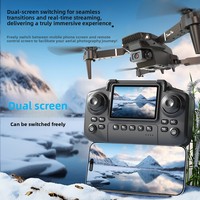 Drone E88 Terlaris, Terjangkau untuk Pemula dengan Kamera Ganda, Mainan Mini dengan Layar Kontrol Jarak Jauh, Desain Lipat