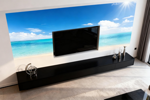 Paisaje de playa tropical Papel tapiz impermeable moderno Cielo <span class=keywords><strong>azul</strong></span> <span class=keywords><strong>Mar</strong></span> Sol Mural para pared de fondo de TV con fácil instalación - Product Image 4