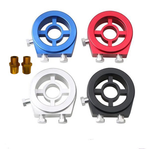 Universal Aluminum Oil Filter Base Mount <b>Bracket</b> For Automotive Gauge Retrofit Upgrade Red Blue Black <b>Silver</b> Gold - Product Image 1