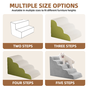 OEM ODM lüks bellek köpük köpek merdiven özel <span class=keywords><strong>Pet</strong></span> rampa kedi adımları ile su geçirmez çıkarılabilir kapak - Product Image 5