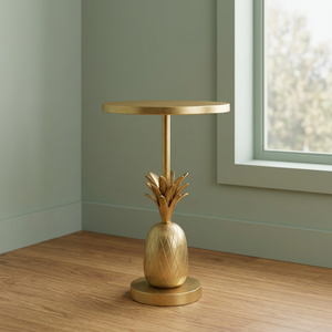 Modern Pineapple <b>Side</b> <b>Table</b> With <b>Gold</b> Finish Decorative Living Room Furniture Tropical Design - Product Image 6
