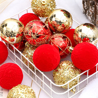 Großhandel 25 Stück Weihnachtskugeln 6cm Kunststoff Bruchsichere Christbaumkugeln für Neujahrsparty Feiertagsdekoration