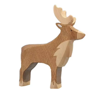 Ornement animal renard en bois fait à la main, décoration de la maison, jouet en bois renard pour enfants d'âge préscolaire