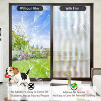 Selbst klebende dekorative Reeded Glass Protect Office Arthome Wand dekoration 3D-Fenster Datenschutz folien
