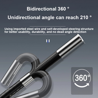 Boroscope articulé avec écran LCD IPS 4,3'' 1080P HD, caméra endoscopique orientable, sonde articulée bidirectionnelle, indice de protection IP67, 3 heures