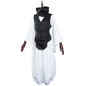 Costume de cosplay de style japonais unisexe pour adultes, <span class=keywords><strong>kimono</strong></span> noir et blanc, ensemble complet - Product Image 2