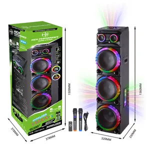 HANSUO speakers studio monitor TWS active portable karaoke players woofer 10 inch high power display screen HS-TD10V3