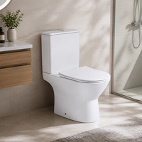WC deux pièces certifié CE South Villa en céramique blanche avec chasse d'eau Tornado, facile à nettoyer, finition émaillée, pour salle de bain, articles sanitaires