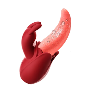 <b>Adult</b> sex <b>toy</b> wholesale shop 2-in-1 tongue rabbit vibrator Factory sale directly low MOQ customization - Product Image 6