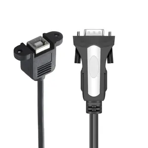 Cabo adaptador de cabo usb tipo b para rs232 db9 para usb b fêmea