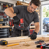Perceuse à percussion sans fil 20V, pack de luxe, moteur sans balais, batterie 1,5 Ah, vitesse variable, mécanisme de dégagement rapide, OEM