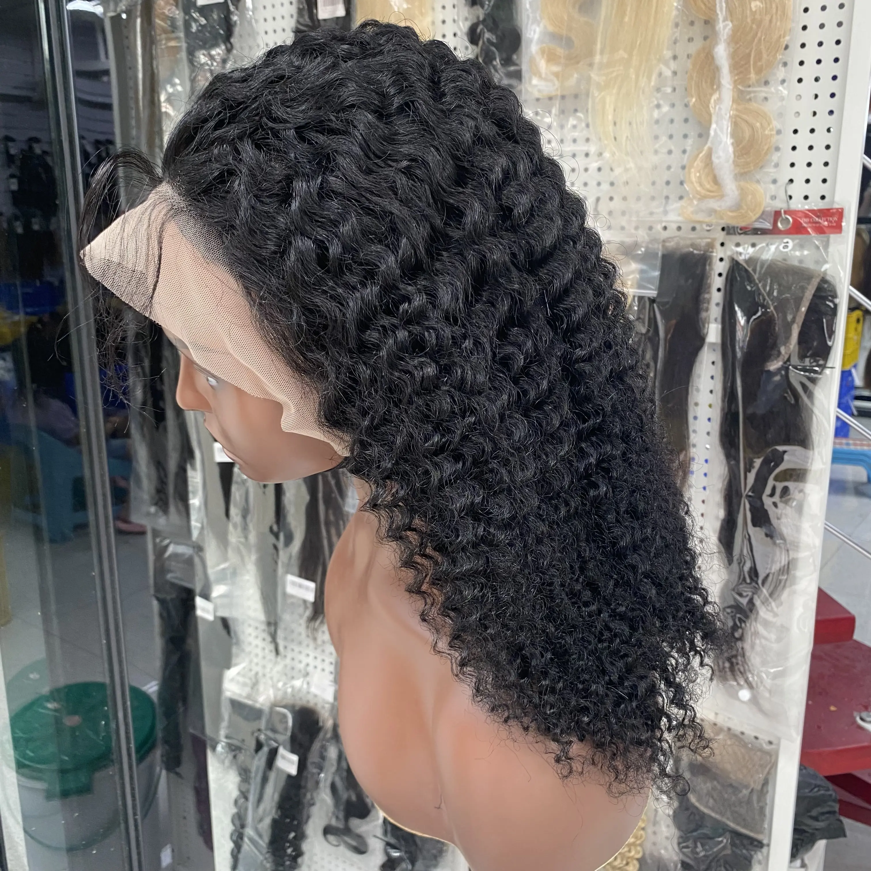 WXJhair Alibaba Shopping Online Virgin Remy Raw Indian cuticola allineato parrucche piene trasparenti Hd del merletto dei capelli umani per le donne nere