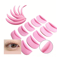 Lot de 16 coussinets rayés pour permanente de cils, texture effet poupée, produit breveté pour lifting des cils à la kératine