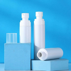 Airless pump <b>bottle</b> skincare PP <b>plastic</b> cosmetic container White cylinder lotion <b>bottle</b> Skincare packaging 60ml - Product Image 1