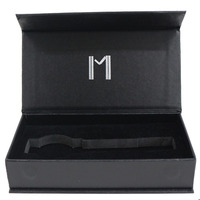 Boîte d'emballage rigide magnétique personnalisée pour montre, avec doublure en éponge, pour accessoires de montre connectée et de téléphone portable, boîte cadeau de luxe de haute qualité