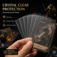 Film protecteur transparent en PP pour cartes de visite, 20 pochettes épaisses en soie pour cartes, vente en gros