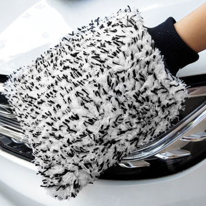 Gants de lavage de voiture en microfibre épais et double face, grande taille, absorbants - Product Image 1