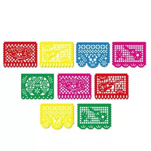 DAMAI Colorful Mexican Party Decorations Banner with Papel Picado Day of the Dead Flag Banner Hanging Decor Home Party Supplies - Product Image 5