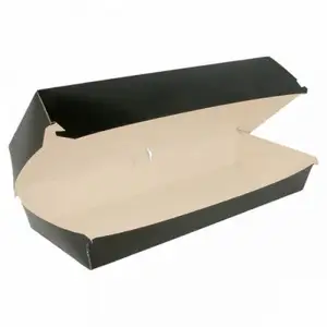 Caja de papel de rosquilla personalizada, caja de papel de comida plana con 5 palitos de maíz y perro, para hacer hamburguesas y rosquillas