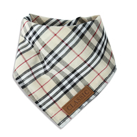 Bandana pour chien personnalisable en coton et polyester écologique, imprimé classique, promotion de marque, fournitures pour animaux de compagnie, vente en gros, été