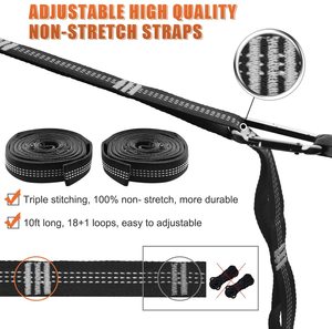 Kit <span class=keywords><strong>de</strong></span> Correas para Hamaca Portátiles, Ligeras y Ajustables con Capacidad <span class=keywords><strong>de</strong></span> Carga para Aventuras al Aire Libre - Product Image 3