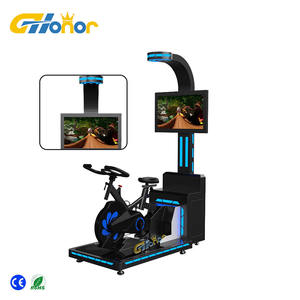 Plateforme de <span class=keywords><strong>simulation</strong></span> de vélo VR avec écran d'ordinateur, expérience de cyclisme 9D, en aluminium, pour centres commerciaux intérieurs/extérieurs - Product Image 4