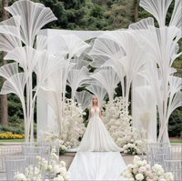 Installation artistique personnalisée pour mariage, toile de fond de luxe, fleurs géantes faites à la main, décoration d'événements et de fêtes