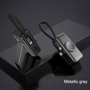 Nouvelle arrivée, batterie externe portable, capacité 5000 mAh, mini chargeur sans fil 20 W avec câble de charge - Product Image 6