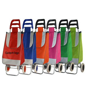 Chariot de <span class=keywords><strong>courses</strong></span> pliable réutilisable en polyester 600D avec logo personnalisé, écologique, <span class=keywords><strong>pour</strong></span> supermarché, vente en gros - Product Image 3