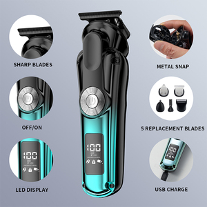 Tondeuse à barbe électrique pour homme, rasoir sans fil rechargeable par USB, ensemble de tondeuses à cheveux pour usage domestique, tondeuse pour le visage et la moustache - Product Image 5