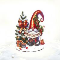 Mini décorations de Noël, figurines de Père Noël et de bonhomme de neige en dessin animé, décorations de bureau en bois écologiques pour le bureau