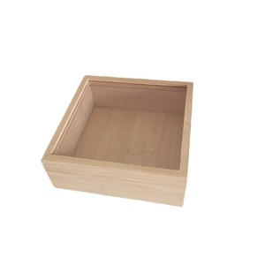 Caja de bambú rectangular de 6 pulgadas de alto con tapa de vidrio, caja de regalo hecha a mano para almacenamiento de artesanías - Product Image 5