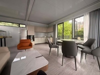 Maison conteneur empilable à double étage en acier préfabriqué, cabine modulaire pour logement du personnel, camp, bureau