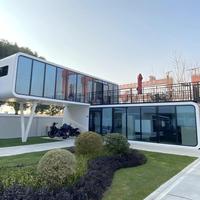 Casa Móvil de Lujo de 2 Pisos Tipo Cabaña Apple, Muebles para Casa Prefabricada Pequeña, Casa Cápsula Modular con Panel Sándwich para Villas