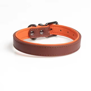 <span class=keywords><strong>Collar</strong></span> de cuero ajustable para mascotas, moda E Unique Plain Italian <span class=keywords><strong>Pet</strong></span> Durable <span class=keywords><strong>Collar</strong></span> de perro de cuero real Correa suave para mascotas - Product Image 6