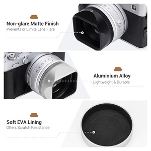 ฮูดเลนส์กล้องอะลูมิเนียมอัลลอยด์รุ่นใหม่จาก JJC สำหรับเลนส์ Fuji <span class=keywords><strong>XF</strong></span> 23mm F2.8 R WR <span class=keywords><strong>XF</strong></span> <span class=keywords><strong>27mm</strong></span> F2.8 R WR รับประกันหนึ่งปี - Product Image 4