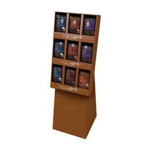 Portable Pos Cardboard Display Stand Nail Polish Retail Racks Cardboard Chocolate Display Shelf For Christmas Eve