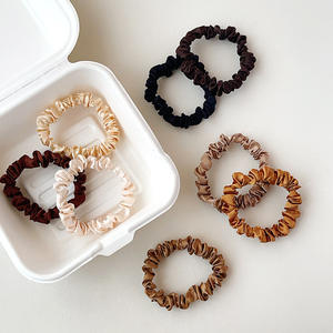 MIO nuevo Color sólido pelo Scrunchies satén elástico banda para el cabello chica Cola de Caballo titular cuerda para el cabello moda Scrunchies para mujeres tocado - Product Image 2