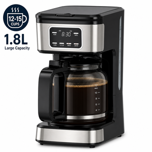 227366 950W 12 tasses <span class=keywords><strong>filtre</strong></span> électrique cafetière 12 tasses programmable cafetière <span class=keywords><strong>filtre</strong></span> goutte à goutte Machine à café Oem pour bureau à domicile - Product Image 3