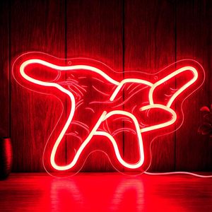 Superhero gesture Letreros Neon LED indoor hanging ambient light shop <b>sign</b> wall decoration light entrance indicator light 5v 12v - Product Image 1