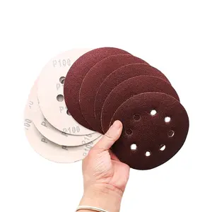 1000pcs Aluminum Oxide Wet Dry Polishing Round 125mm 8 Hole Abrasive Disc for Wood And Metal