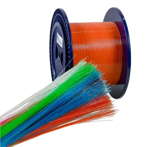 Fibra óptica de vidro único modo, material apropriado para cabos, cor nude, modo único g.652d