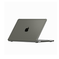 Étui ultra transparent bleu marine indigo anti-jaunissement pour ordinateur portable, entièrement recouvert avec un design de cadre en PC pour Macbook 2026 NEO