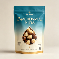 Sachet Doypack Personnalisé Imprimé pour Emballage de Noix, Refermable avec Fermeture Éclair, en Feuille d'Aluminium, pour Aliments Secs et Snacks