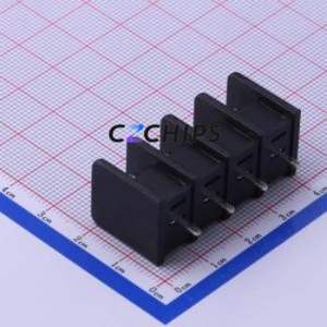 DBT30C-9.5-4P-BK-P Barrier Terminal Block Through hole Component (THT),P=9.5mm Connector Two Sides 9.5mm 1x4P Straight Pin - Product Image 2