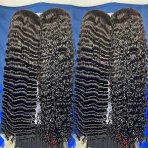 Perruques de cheveux naturels vietnamiens bruts 15A, sans colle, avec dentelle frontale HD complète, perruques frontales en dentelle HD avec cheveux indiens bruts alignés sur les cuticules - Product Image 2