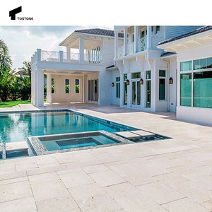 Pavés en <span class=keywords><strong>travertin</strong></span> antidérapants de conception moderne Tostone, bordures durables pour piscine, bordures pour jardin <span class=keywords><strong>extérieur</strong></span>, surfaces extérieures - Product Image 2