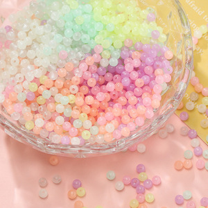 Acrylic Transparent Colored <b>Beads</b> 4mm Round For Bracelet Making DIY Jewelry Accessories Summer 2024 Wholesale - Product Image 3