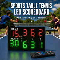 Tableau de score numérique pour le tennis de table, entraînement, tableau de score électronique, lumières numériques rouges et vertes pour les gymnases sportifs