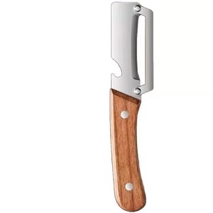 Multi Functional Peeler Stainless Steel Wooden Handle <b>Kitchen</b> Fruit Vegetable Peeler Sugarcane Knife - Product Image 5